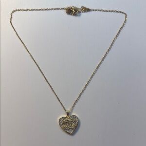 Gold Heart Pendant Necklace